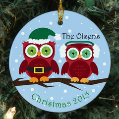 Owl Family Custom Ornament