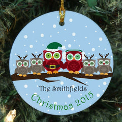 Owl Family Custom Ornament