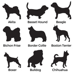 Dog Silhouette Memorial Garden Stone- many breeds!