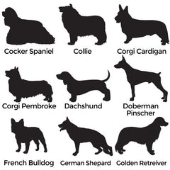 Dog Silhouette Memorial Garden Stone- many breeds!