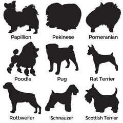 Dog Silhouette Memorial Garden Stone- many breeds!