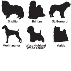 Dog Silhouette Engraved Pet Memorial Urn- many breeds