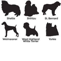 Dog Silhouette Memorial Garden Stone- many breeds!